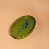 Hand-Painted Parrot Tray