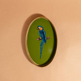 Hand-Painted Parrot Tray