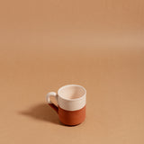 Ceramic Dipped Mug (Terracotta and White)