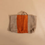 Maison Bengal Oversized Jute Tote - Orange Stripe